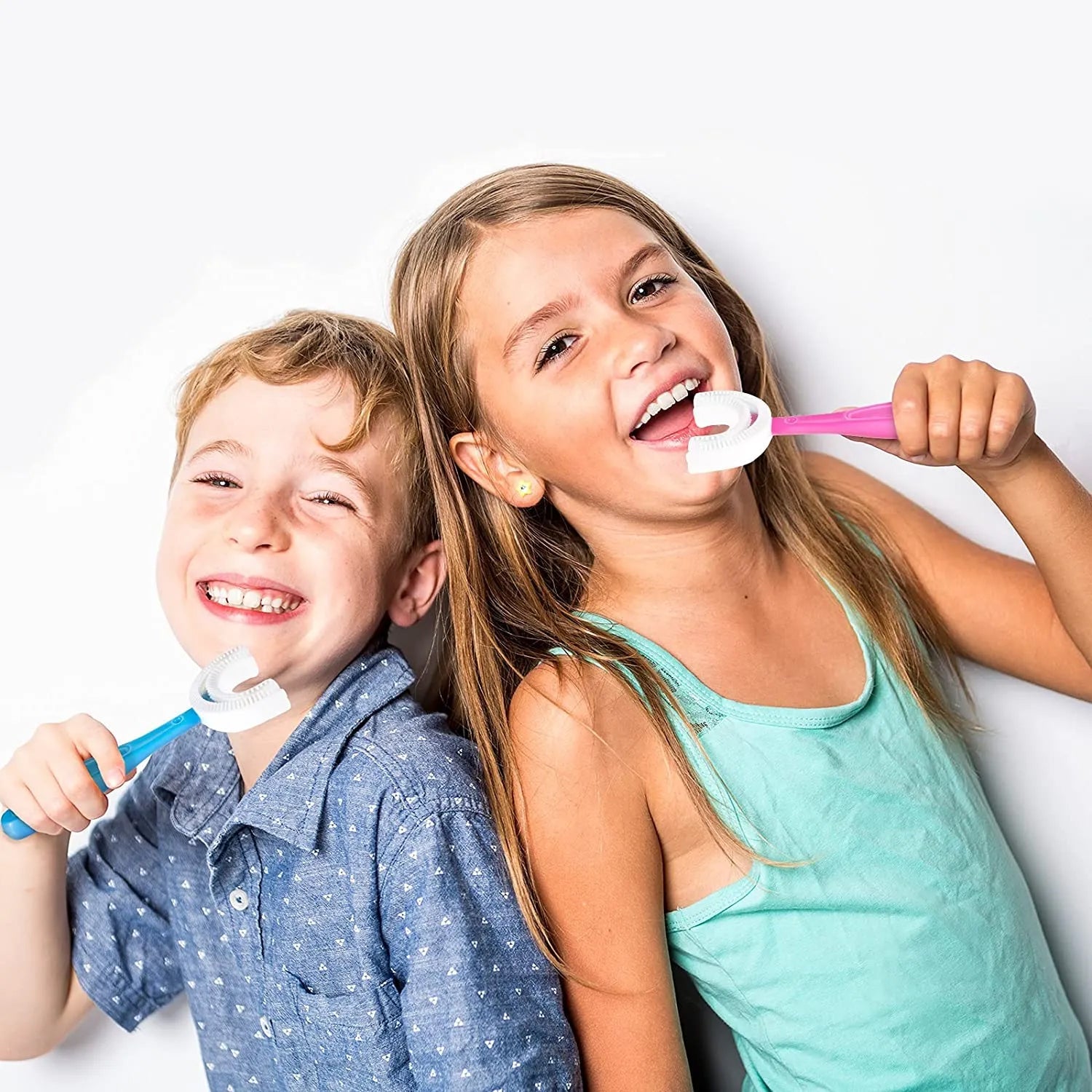 4003 U-Shaped Toothbrush for Kids Manual Whitening Toothbrush Silicone Brush Head for Kids Children Infant Toothbrush For 2-6 Years DeoDap 4003 U-Shaped Toothbrush for Kids Manual Whitening Toothbrush Silicone Brush Head for Kids Children Infant Toothbrush For 2-6 Years DeoDap
